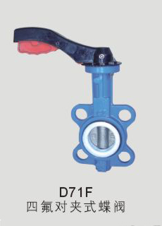 D71F 四氟对夹式蝶阀