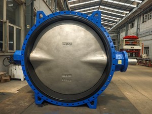Large-diameter butterfly valve